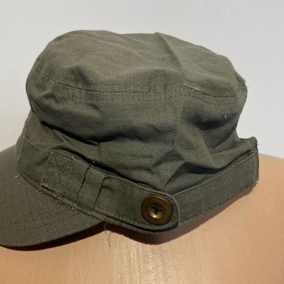 Bio-World Merchandising Men's Olive Green Side Button Tab Cadet Hat One Size - Picture 4 of 11